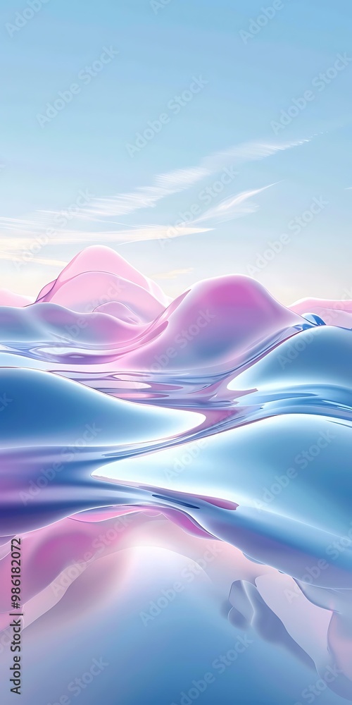 Canvas Prints Abstract Pastel Colored Landscape