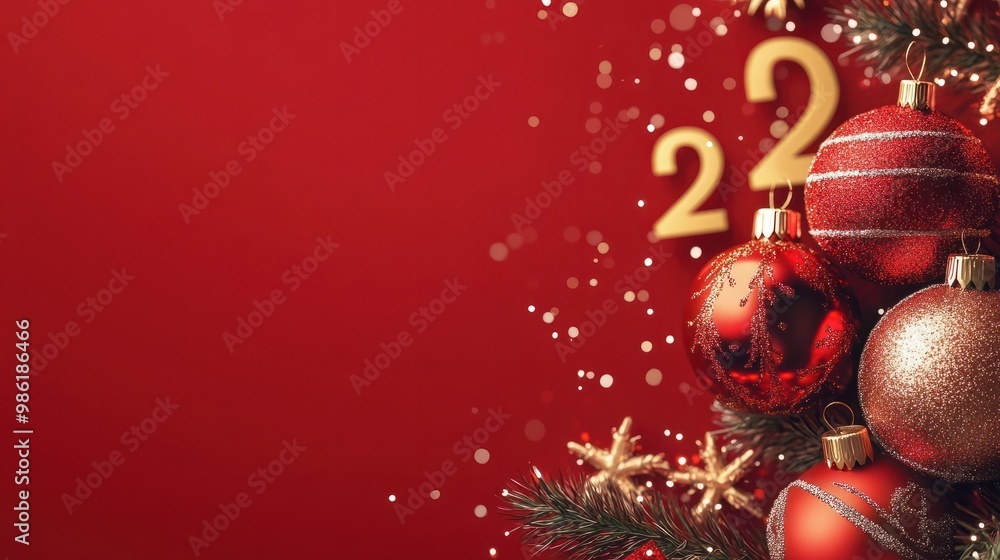 Aufkleber numbers 2024. festive background or backdrop with copy space for text.