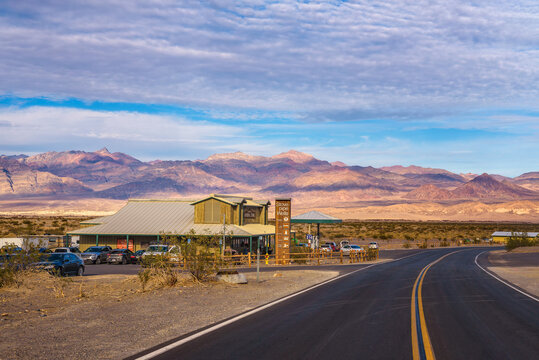 Death Valley National Park, California, USA - January 3, 2018 : Stovepipe Wells way-station in the northern part of Death Valley.