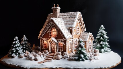christmas gingerbread house.