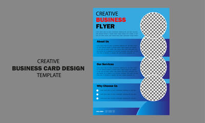 Creative modern minimal business flyer template design