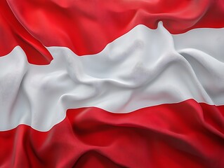 austria flag, national flag of austria, close up, 3 d illustration, silk