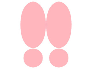 落書き風びっくりマークのイラスト素材