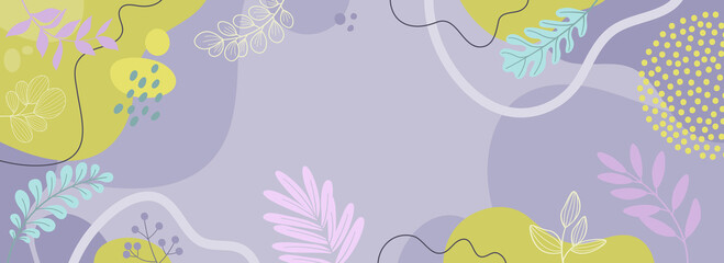 banner frame flower Spring background with beautiful.