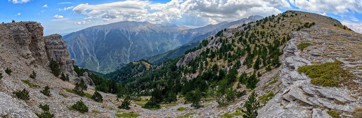 Landscape in the Olympus mountain national forest