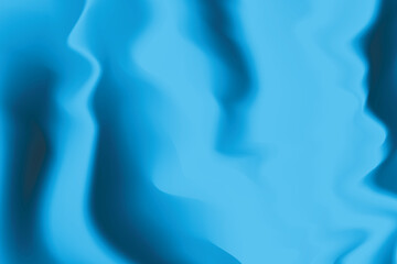 Silk blue background. Abstract vector pattern with copy space. Liquid wave texture, smooth drapery wallpaper. Wedding fabric, satin. Wavy design for banner, card, postcard, backdrop