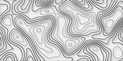 abstract topographic vector white lines pattern. Topographic map patterns, topography line map. Topo contour map on white contour lines vector map seamless pattern. abstract wave paper curved reliefs	