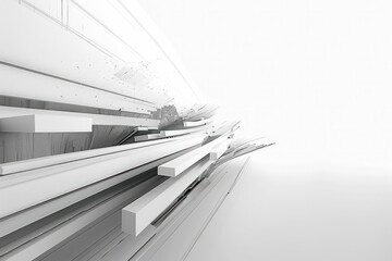 abstract white background, dynamic lines and shapes, minimalist design, modern art concept, clean and sleek appearance, suitable for various creative projects