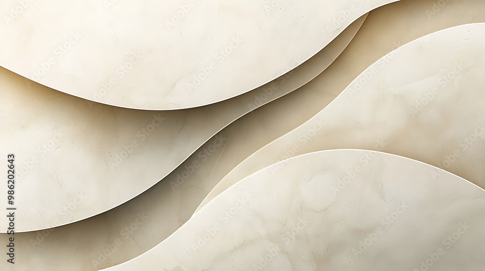 Poster beige waves flow smoothly across an abstract background, creating soft texture and depth.