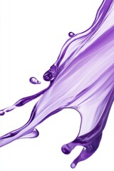 Fototapeta premium Fluid Abstract Movement in Vibrant Purple Hues with Splashing Ripples and Swirling Drops