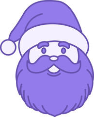 Colored Icon Christmas Santa. Vector Icon. Magic Character Giving Gifts to Children. Happy Grandfather. Holiday and Christmas Concept