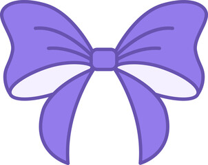 Colored Bow Icon. Vector Icon. Christmas and Holiday Concept