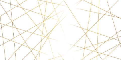 Obraz premium Seamless luxury geometric premium golden random chaotic lines on transparent background. Luxury banner presentation gold line vector, illustration.