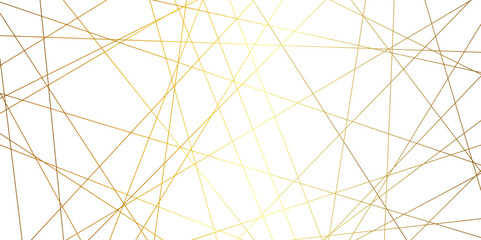 Obraz premium Seamless luxury geometric premium golden random chaotic lines on transparent background. Luxury banner presentation gold line vector, illustration.