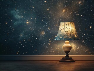 Dreamy Night Sky with lamp