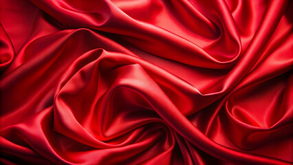 Obraz premium Red silk fabric background with a luxurious and elegant cloth texture, silk, red, fabric, background, texture, luxurious