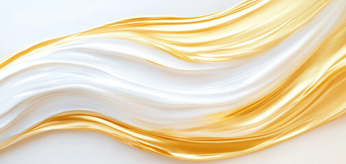 A gold and white wave with a gold and white background