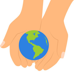 Earth Hand Illustration