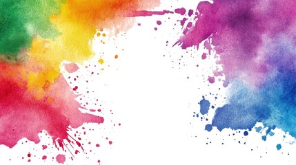 Fototapeta premium Abstract watercolor background with colorful splashes and blots.