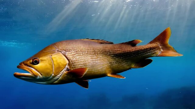 Atlantic cod  swimming in the sea