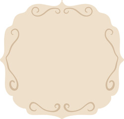 Exquisite decorative frame with swirls decoration.