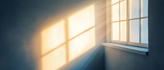 A window with sunlight shining through it