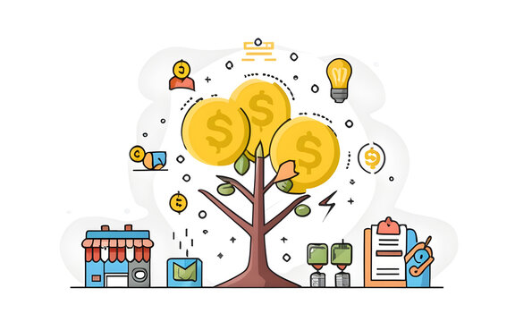 A Symbol of Financial Growth and Wealth Earn monye Online, business 