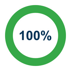 Information round diagram 100 percent icon, infographic graphic pie design, marketing vector illustration
