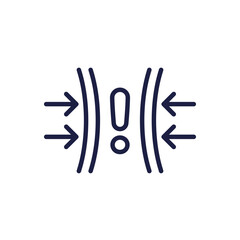 high pressure line icon on white