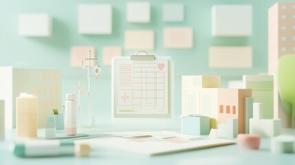 A white board with a calendar