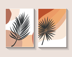 Abstract hand drawn Boho wall art minimal design