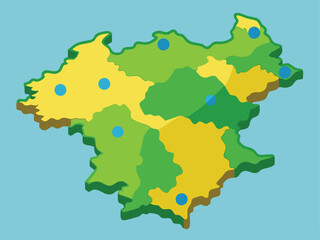 Minimalist Map with Location Pin  Navigation Icon  Vector Design of GPS Map Marker  Location Point on Street Map  Simple Flat Design for GPS Navigation