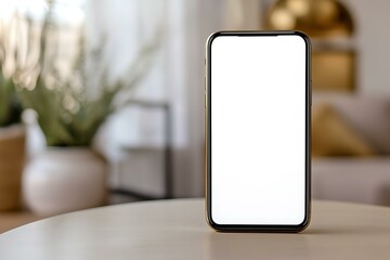 Gold Smartphone Mockup on a Table