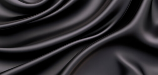 Obraz premium A black fabric with a pattern that is very smooth and shiny
