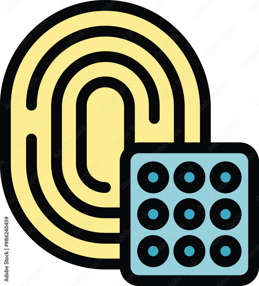 Poster fingerprint scanning for password and security access showing the concept of identity verification