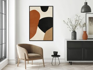 Bold Abstract Graphic Poster for Modern Interiors