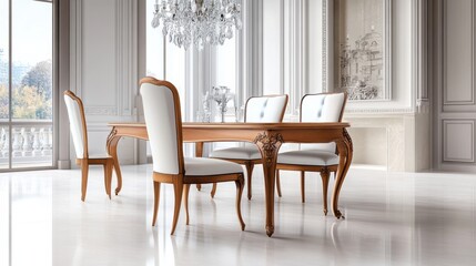 Elegant Dining Room with Classic Furniture Design