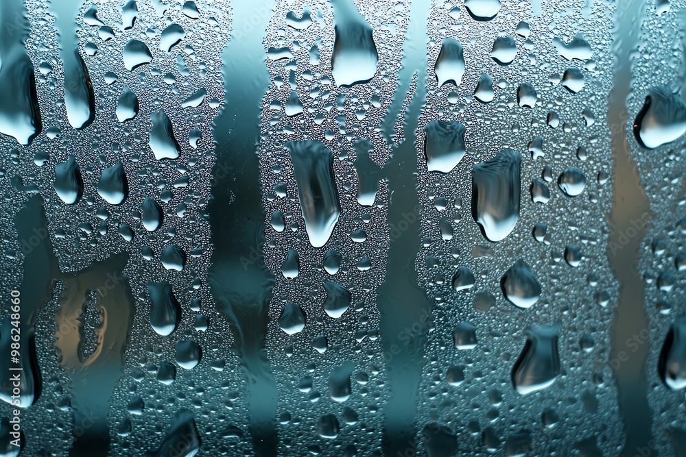 Poster a frosted glass effect, with soft light passing through for a modern and elegant look