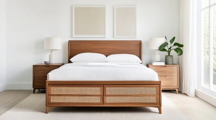 Modern Bedroom with Natural Light and Minimalist Design