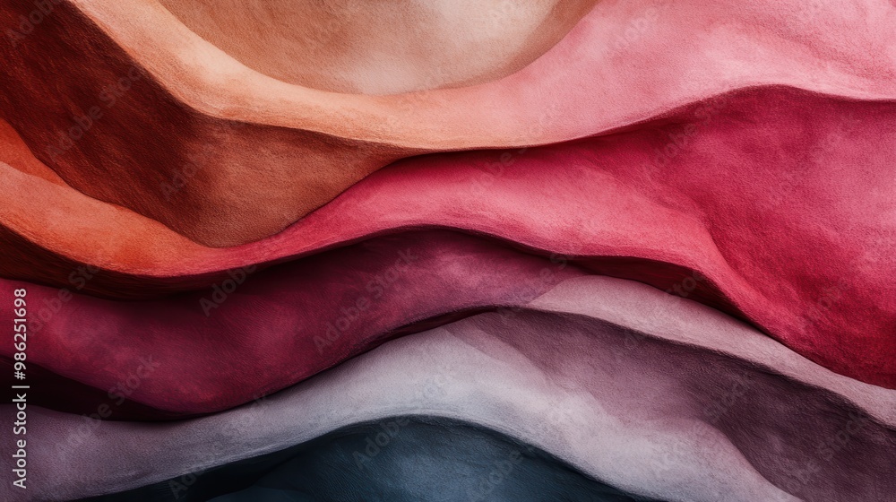 Poster an artistic image showcasing various layers of textures in different colors, emphasizing abstract fo