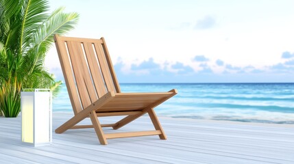Relaxing Beachside Chair with Ocean View