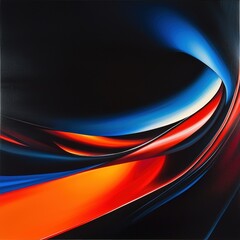 Naklejka premium Abstract art with blue & red