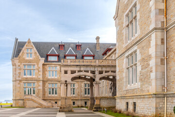 Fototapeta premium Beautiful architecture in the Magdalena palace in the city of Santander, Spain