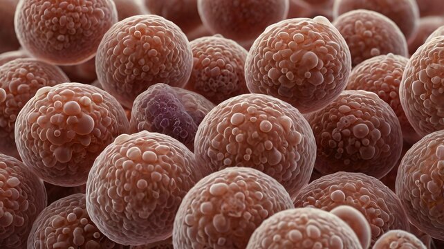 Streptococcus pyogenes, soft focus, Microscope Biology