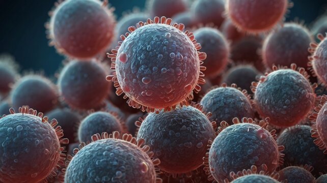Streptococcus pyogenes, soft focus, Microscope Biology