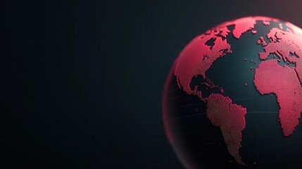 Financial charts with global map overlay, stock market, international finance