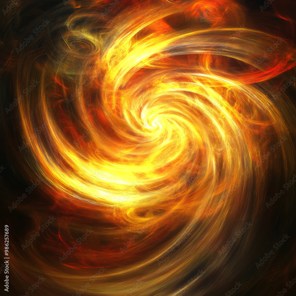 Poster a mesmerizing abstract fire vortex swirls with vibrant flames and dynamic energy, creating captivati