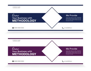 Facebook cover design template in various colors with  a photo place modern layout and vivid shape and text design