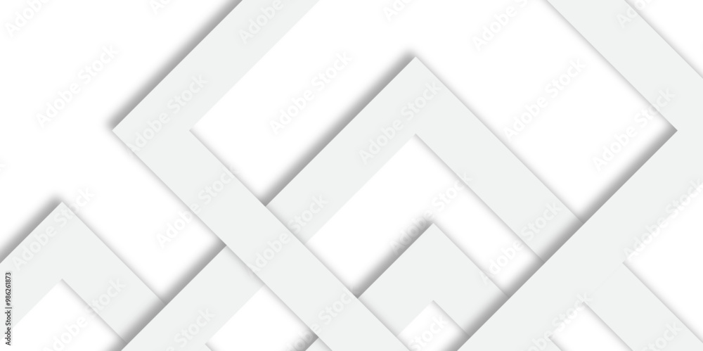 Poster white abstract geometric background with white paper sheets soars as abstract spaces with rectangles