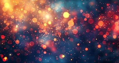 Abstract lights with warm and cool tones transitioning from blue to orange.